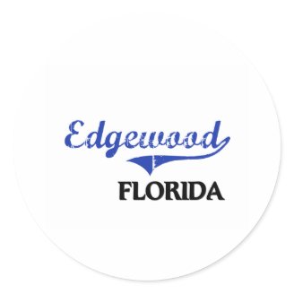 Edgewood Florida City Classic Round Stickers