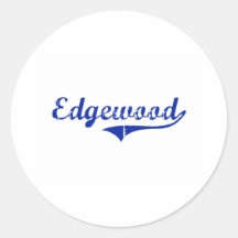 Edgewood Florida Classic Design Round Stickers