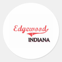 Edgewood Indiana City Classic Round Sticker
