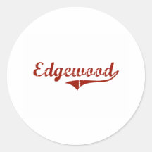 Edgewood Indiana Classic Design Round Sticker