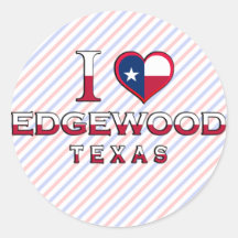 Edgewood, Texas Round Stickers