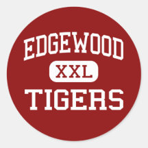 Edgewood - Tigers - Middle - Ninety Six Round Stickers