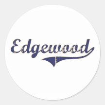Edgewood Washington Classic Design Round Stickers