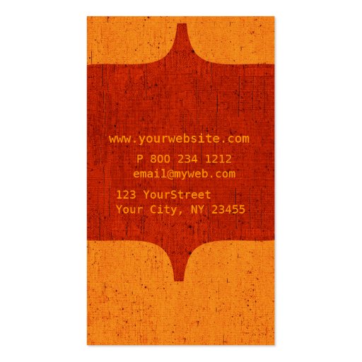 Edgy Hot  Urban Business Card (back side)