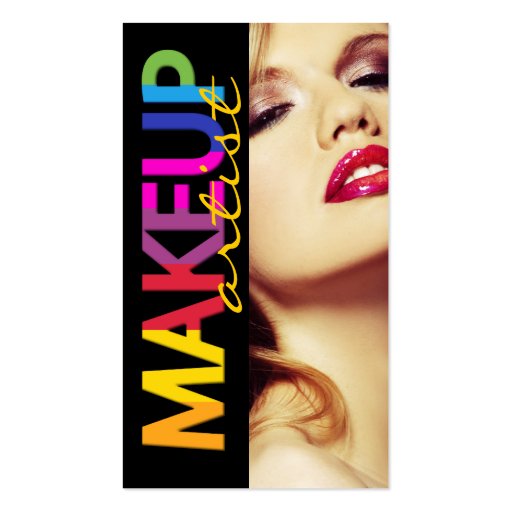 EDGY MAKEUP ARTIST BUSINESS CARD (front side)