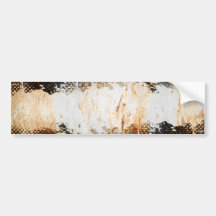 Edgy Urban Rust with Paint Splatter Layout Bumper Stickers