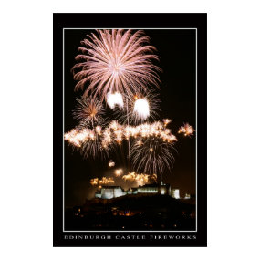 Edinburgh Castle Fireworks - Print print