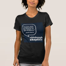 Edinburgh Skeptics - Hume Quote Tee Shirt