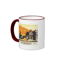 Edinburgh Vintage Travel Poster Mugs