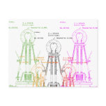 Edison light bulb postcard