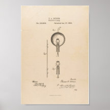 Edison Patent Light Bulb Posters