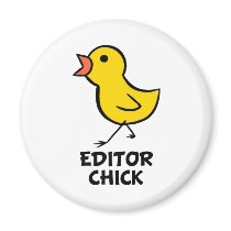 Editor Chick Refrigerator Magnets