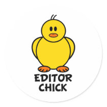 Editor Chick stickers by chicktshirts8 Editor Chick stickers