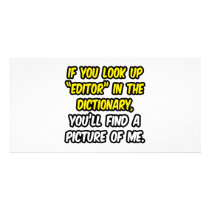 Editor In Dictionary...My Picture Photo Card