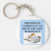 EDITOR proofreader joke Keychains