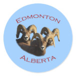 Edmonton, Alberta Round Stickers