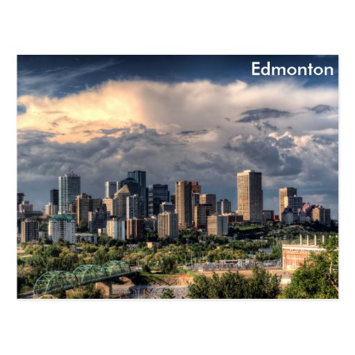 Edmonton, Canada skyline Postcard Zazzle