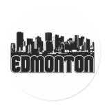 Edmonton Skyline Round Sticker