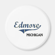 Edmore Michigan City Classic Refrigerator Magnet