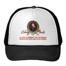 Edmund Burke Quote: Evil Triumphs Hats