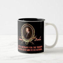Edmund Burke Quote: Evil Triumphs Mugs