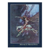 Edmund Dulac Illustrates Edgar Allan Poe Postcard