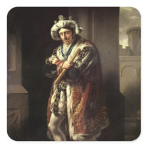 Edmund Kean  as Richard III, 1814 Square Stickers