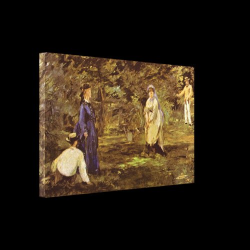 edouard Manet - croquet game Stretched Canvas Print