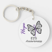 EDS Awareness Butterfly Keychains