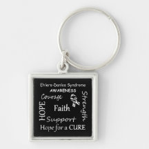 EDS Awareness Words of Encouragement Keychain