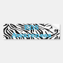 EDS Awareness Zebra Stripe Bumper Stickers