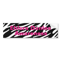 EDS Awareness Zebra Stripe Bumper Stickers bumper stickers