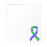 EDS Blue Lime Green Ribbon 3 Note Pads