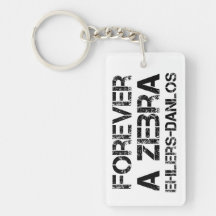 EDS Forever A Zebra Awareness Keychains