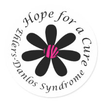 EDS Hope for a Cure Round Sticker stickers