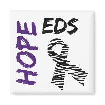 EDS Hope Zebra Ribbon Magnet