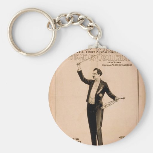 Eduard Strauss, 'Chickering Piano used' Retro Thea Keychains