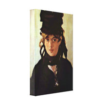 Eduardo Manet - Berthe Morisot con las violetas Lona Envuelta Para Galerías