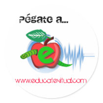 Educatevirtual merchandize round stickers