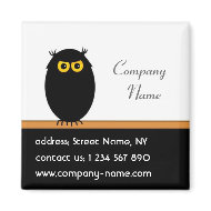 Education Concept Magnetic Business Card with Owl