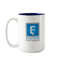 Education Futures mug - blue by pampusik Education Futures mug - blue