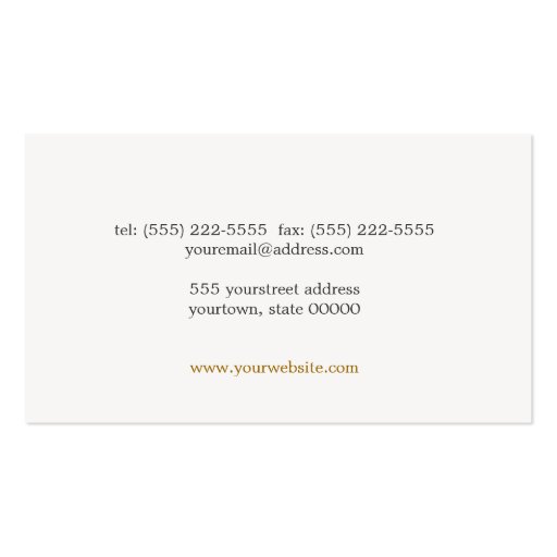 Education Open Book Brown Suede Look Business Cards (back side)