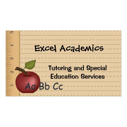 Education Services Business Card (front side)