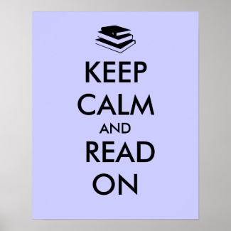 Educational Poster Stack of Books Keep Calm Read
