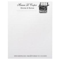 Educator Typewriter Professional Custom Letterhead
