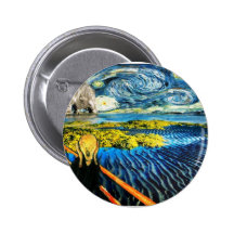 Edvard Meets Vincent Pinback Buttons