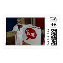 Edward as Colonel Sanders postage
