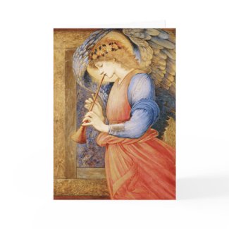 Edward Burne-Jones - An Angel Playing a Flageolet card