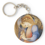 Edward Burne-Jones - An Angel Playing a Flageolet Keychain