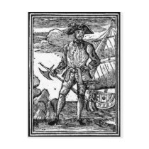Edward England Pirate Portrait postcards by PirateTavern Edward England Pirate Portrait postcards